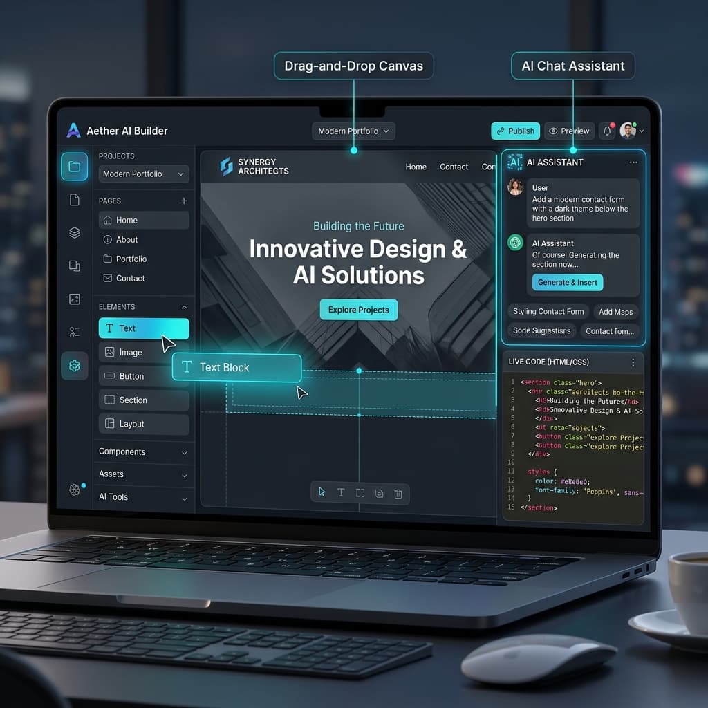 Screenshot of the AI Website Builder project