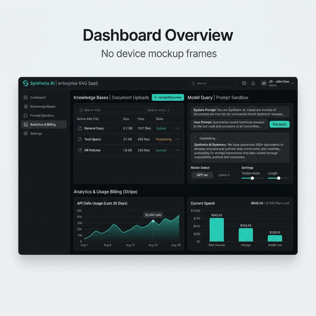 Screenshot of the Synthetix AI project